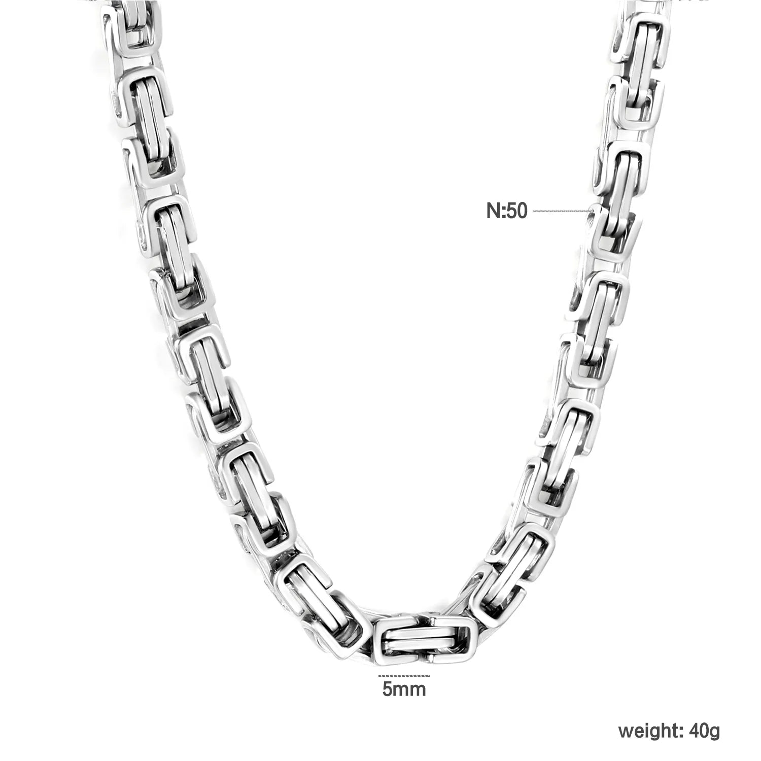 (LPC107050S)(LPC107060S) Imperial Chain Steel Color - Asonjewelry